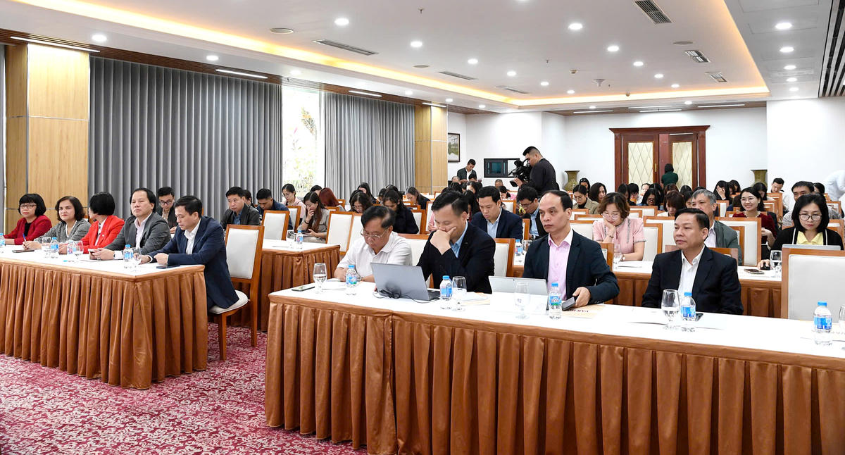 Các đại biểu tham dự buổi&nbsp;họp báo bình chọn 10 sự kiện Văn hóa, Thể thao và Du lịch tiêu biểu năm 2025. Ảnh: Phạm Sỹ.