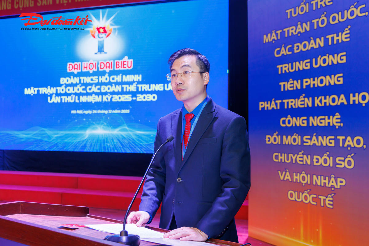 Ủy viên Ban Chấp hành Trung ương Đoàn, Bí thư Đoàn Thanh niên Mặt trận Tổ quốc, các đoàn thể Trung ương Nguyễn Nhất Linh phát biểu khai mạc.