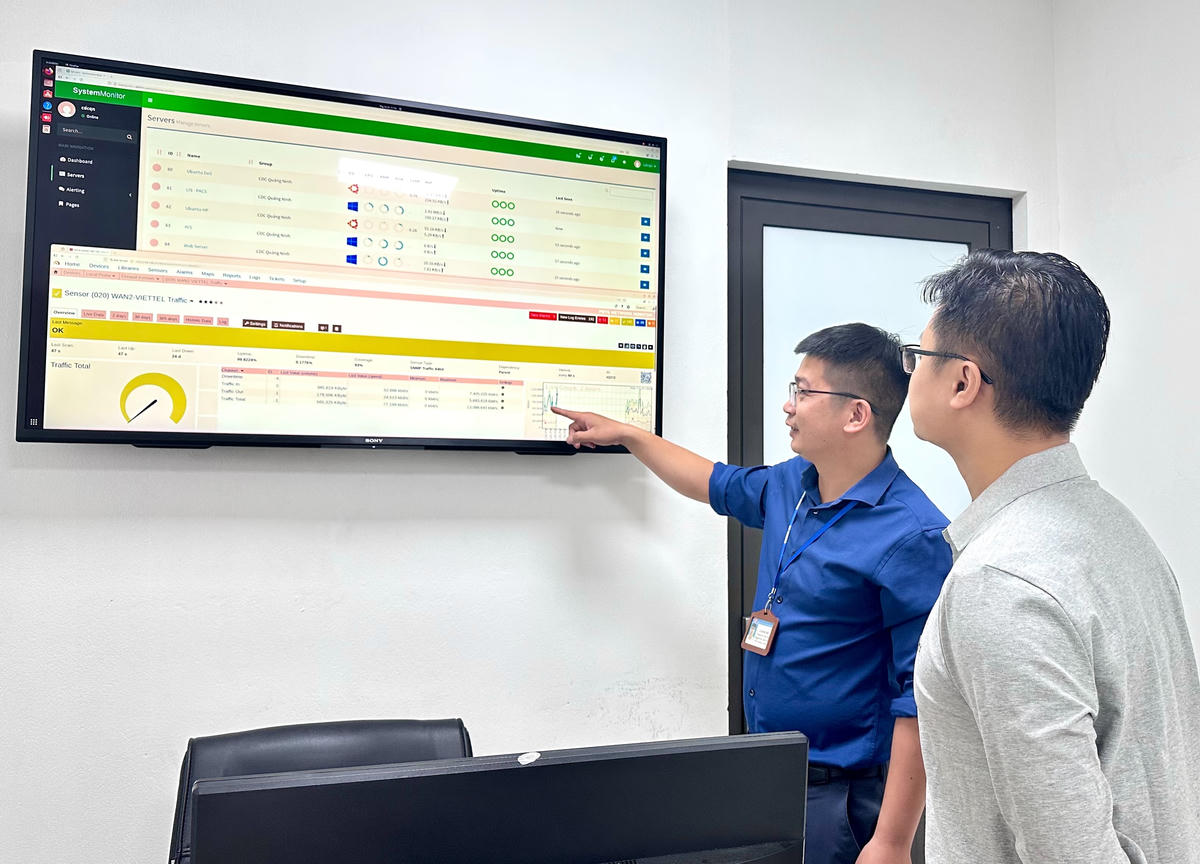  Ứng dụng cải tiến kỹ thuật hệ thống giám sát, quản trị tập trung hệ thống mạng nội bộ, máy chủ tại CDC Quảng Ninh.