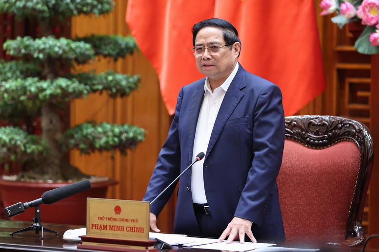 Thủ tướng Phạm Minh Chính phát biểu. Ảnh: Nhật Bắc