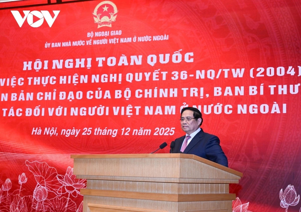 Thủ tướng Phạm Minh Chính phát biểu tại hội nghị. Ảnh: Lại Hoa