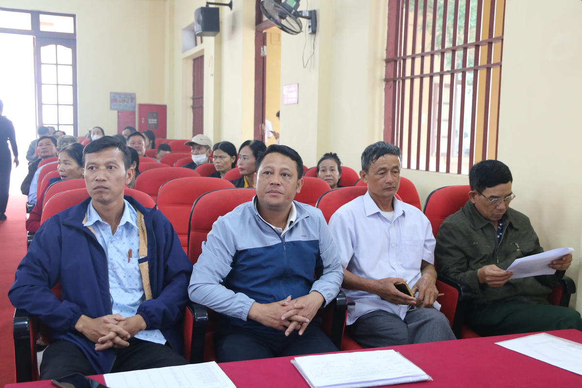 Thành phần dự hội nghị có&nbsp;lãnh đạo và công chức phòng Văn hóa – xã hội; các đồng chí Bí thư chi bộ, thôn trưởng; chi hội trưởng Hội phụ nữ, Cựu chiến binh, Nông dân; cộng tác viên, tuyên truyền viên trên địa bàn xã. Ảnh: thieutoan.thanhhoa.gov.vn