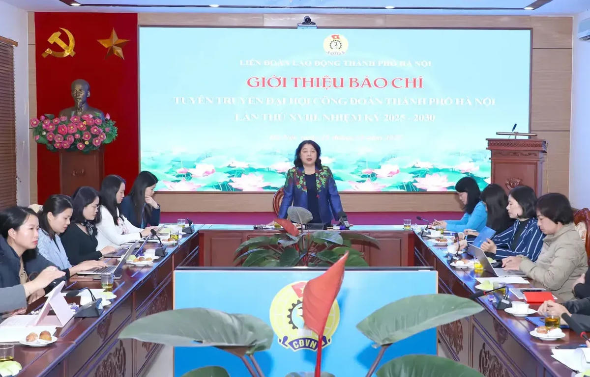 Quang cảnh buổi gặp mặt giới thiệu báo chí về Đại hội. 