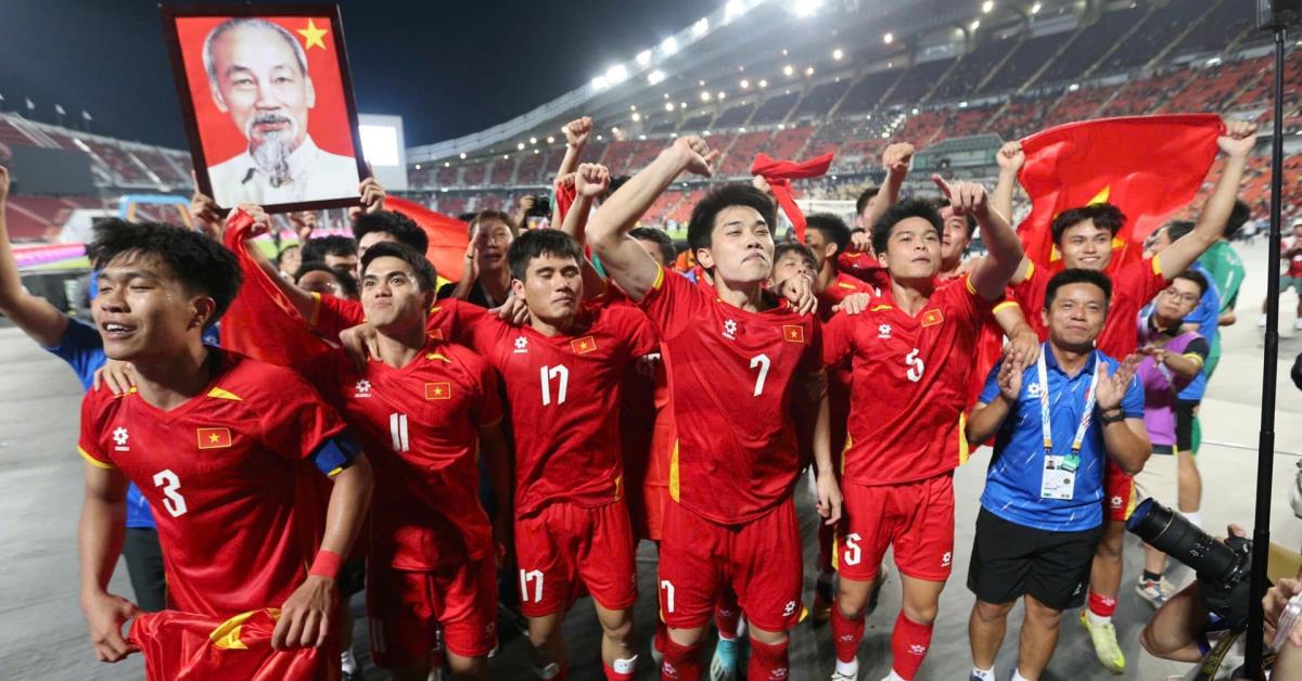  U22 Việt Nam giành Huy chương Vàng bóng đá nam SEA Games 33- Ảnh: VFF.