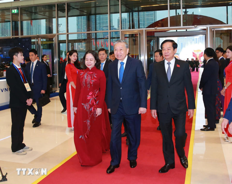 Tổng Bí thư Tô Lâm đến dự Đại hội. (Ảnh: Lâm Khánh/TTXVN)