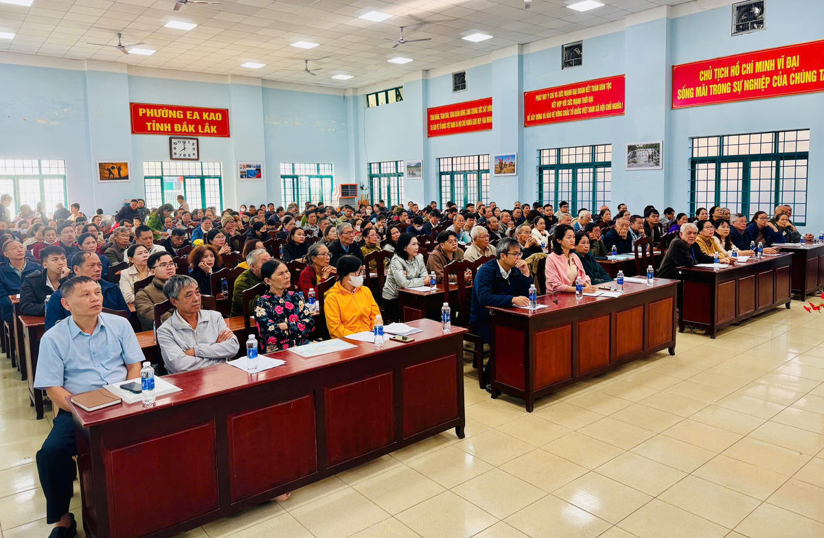 Các đại biểu về dự. Ảnh: Thanh Nga.