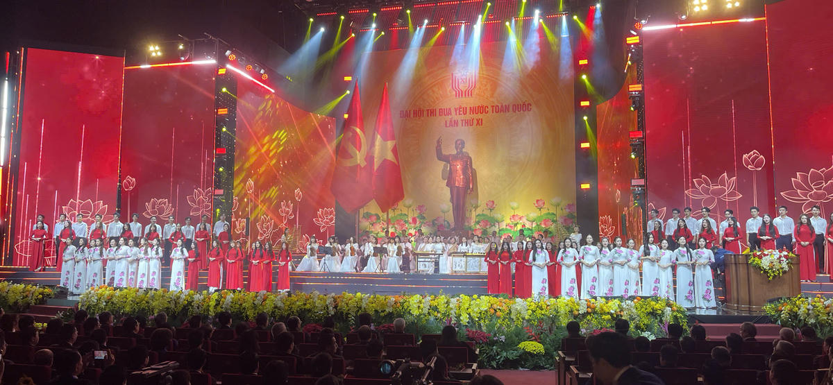 Tiết mục văn nghệ tại Đại hội. Ảnh: Quang Vinh