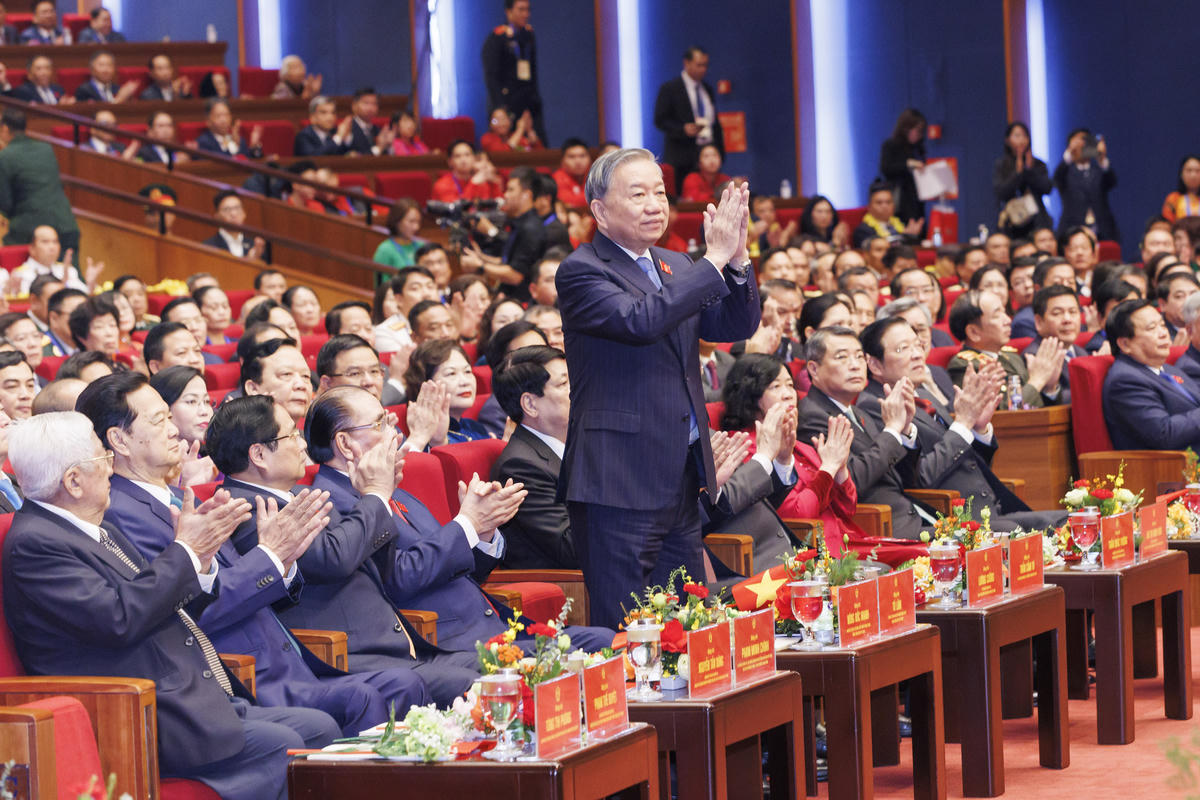 Tổng Bí thư Tô Lâm dự khai mạc Đại hội Thi đua yêu nước toàn quốc lần thứ XI. Ảnh: Quang Vinh