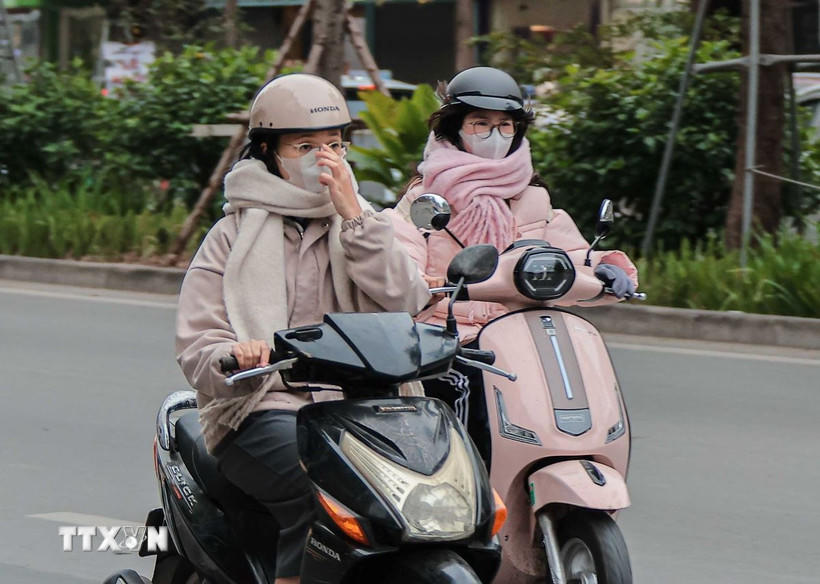 Khu vực Bắc Bộ trời rét. (Ảnh: Hoàng Hiếu/TTXVN).