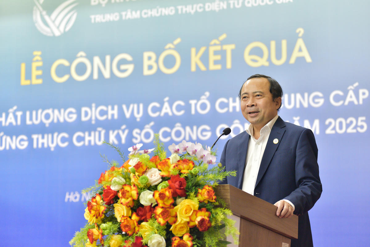 Thứ trưởng Bộ KHCH Vũ Hải Quân phát biểu tại lễ công bố. Ảnh: Thảo Anh