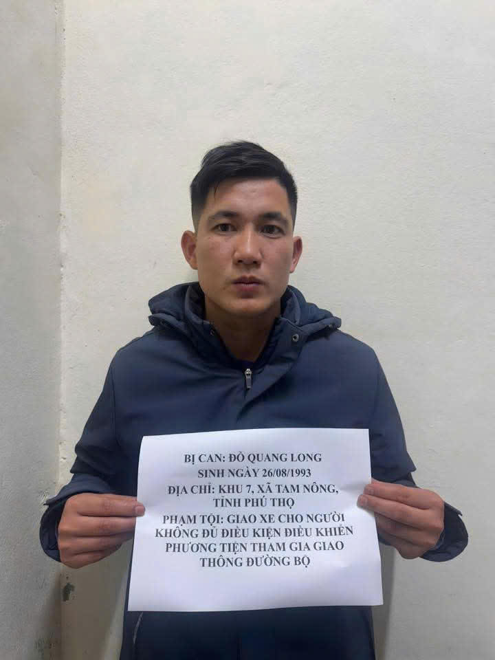 Đối tượng Đỗ Quang Long. Ảnh: Công an tỉnh Phú Thọ.