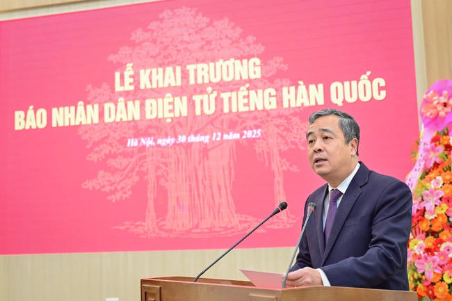 Ông Ngô Đông Hải, Ủy viên Trung ương Đảng, Phó Trưởng Ban Tuyên giáo và Dân vận Trung ương phát biểu.