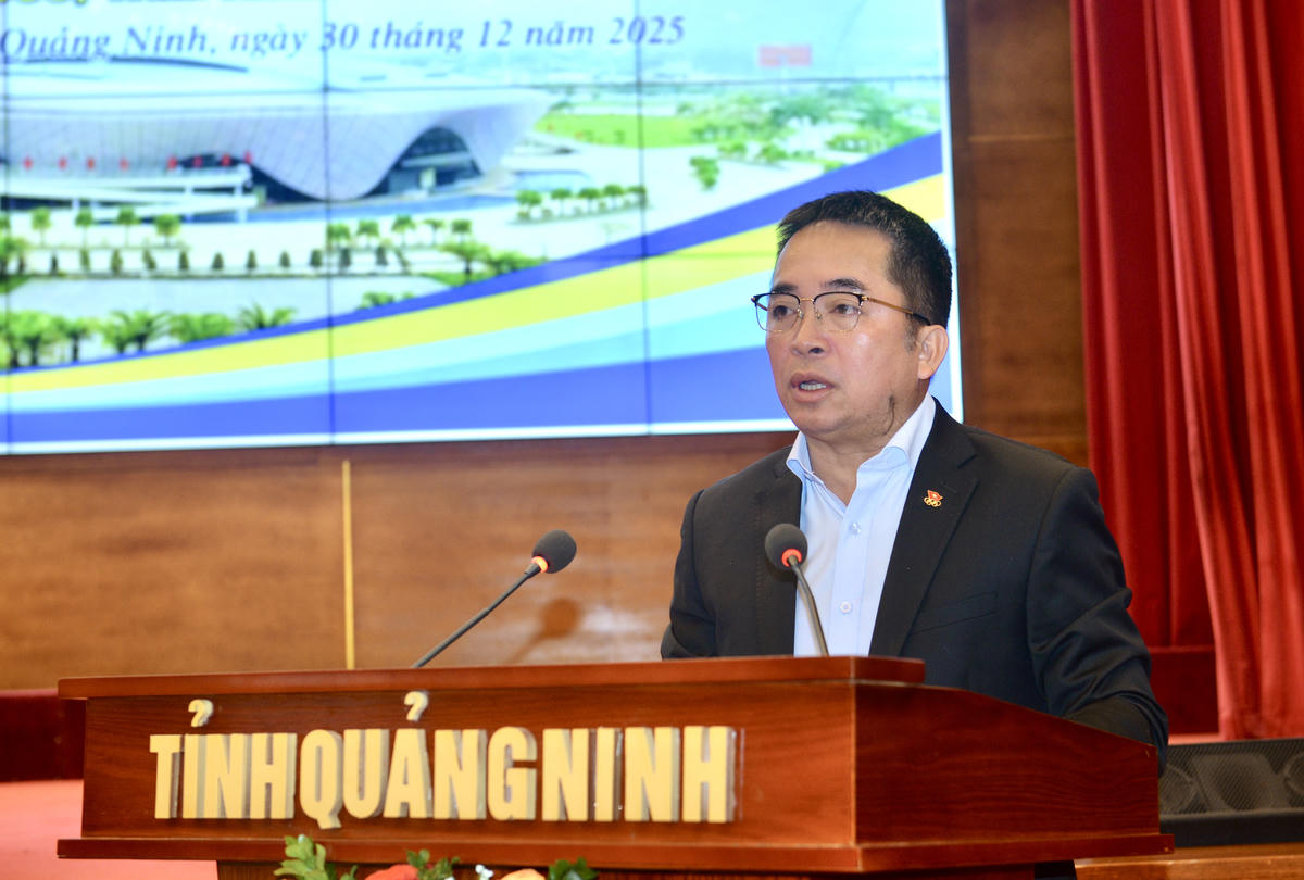 Phó Giám đốc Sở Văn hóa, Thể thao và Du lịch tỉnh Quảng Ninh Nguyễn Thanh Tùng phát biểu khai mạc Tọa đàm.&nbsp;