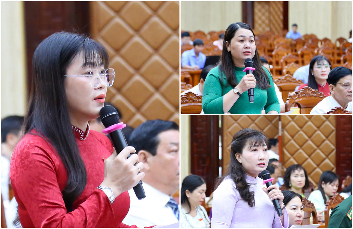 Các đại biểu phát biểu chất vấn tại kỳ họp. Ảnh: Thanh Tiến.