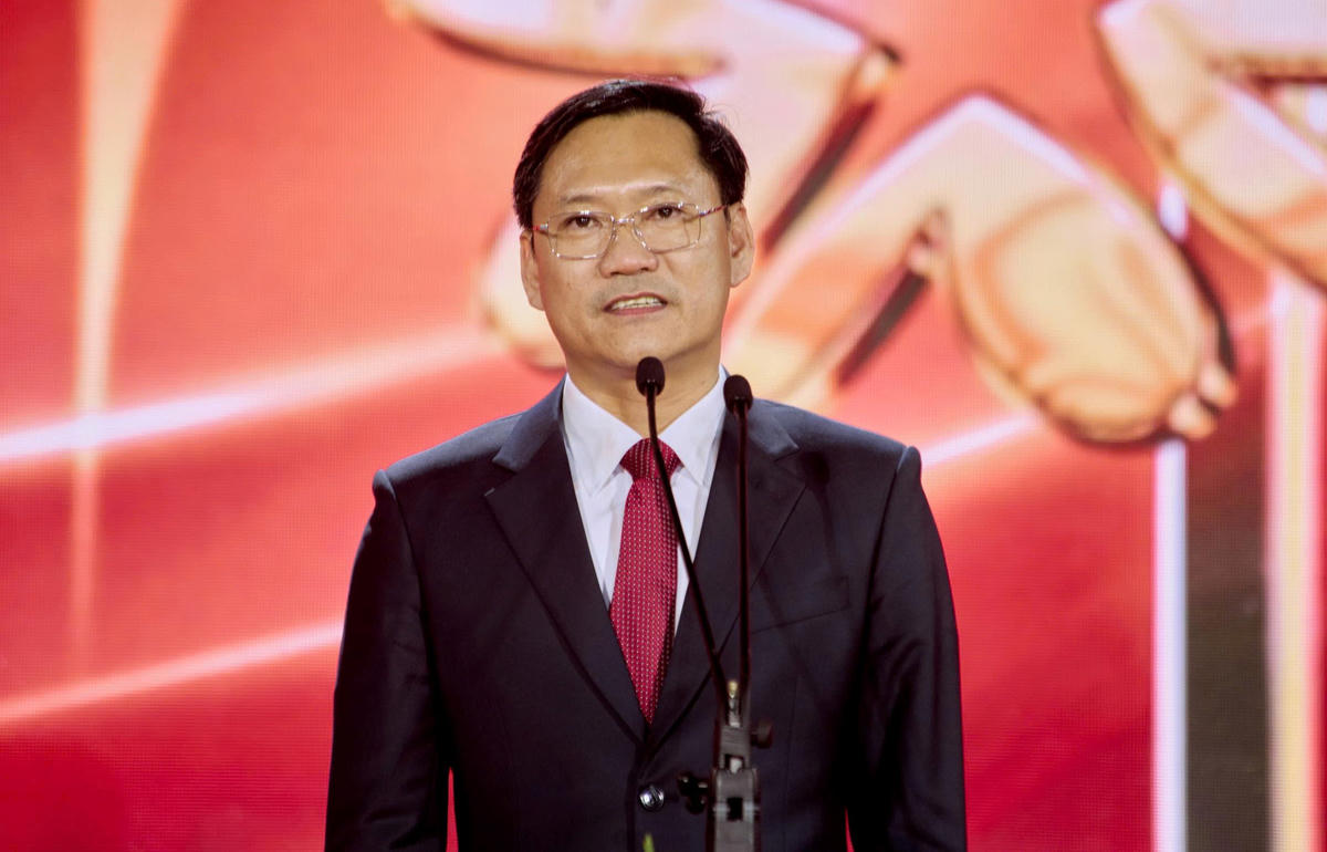 Ông Trần Trung Hậu, Chủ tịch UBND phường Hương Trà phát biểu tại chương trình. Ảnh: CV.