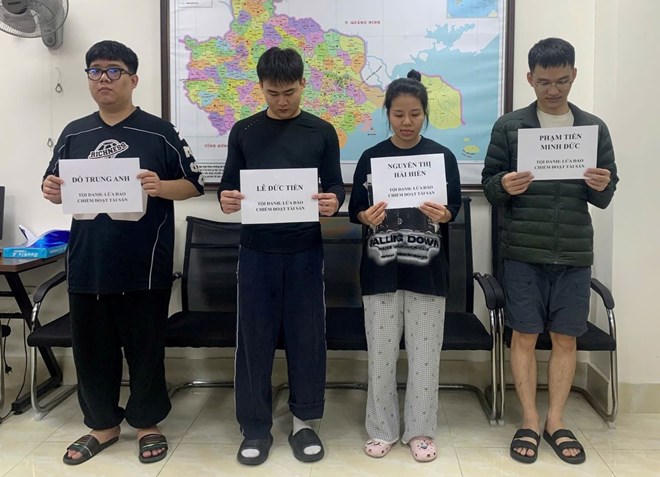 Các đối tượng liên quan đến dự án&nbsp;tiền ảo “Gemholic” bị bắt giữ. Ảnh: Công an TP Hải Phòng.&nbsp;