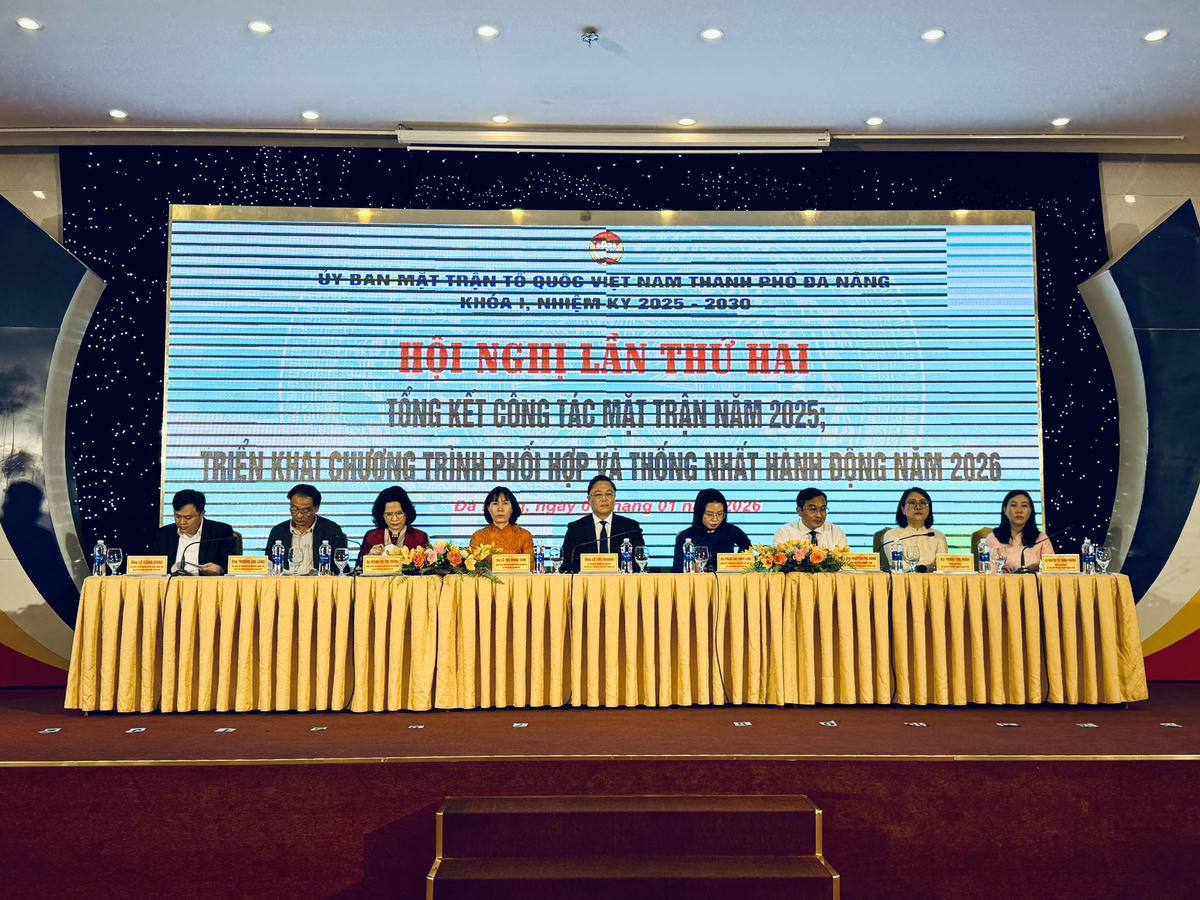 Hội nghị Ủy ban Mặt trận Tổ quốc Việt Nam thành phố lần thứ 2, nhiệm kỳ 2025 - 2030. Ảnh: Nguyễn Tú.. 