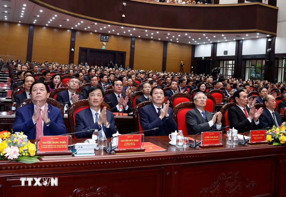 Các đại biểu tại Lễ kỷ niệm. (Ảnh: Thống Nhất/TTXVN)