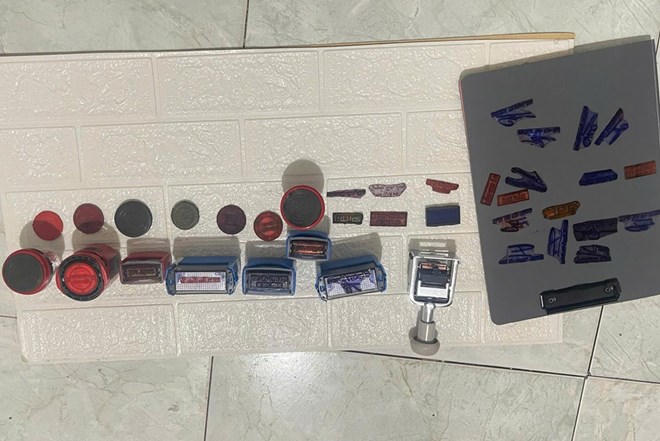 Tang vật thu giữ của vụ án. Ảnh: Công an tỉnh Quảng Ninh