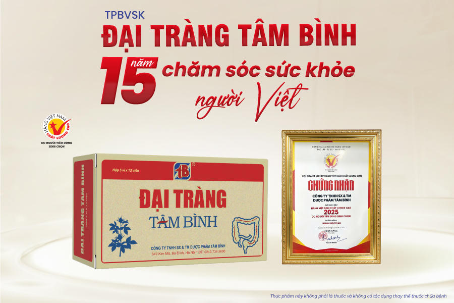 Đại tràng Tâm Bình mang lại sức khỏe và niềm vui cho hàng triệu gia đình Việt