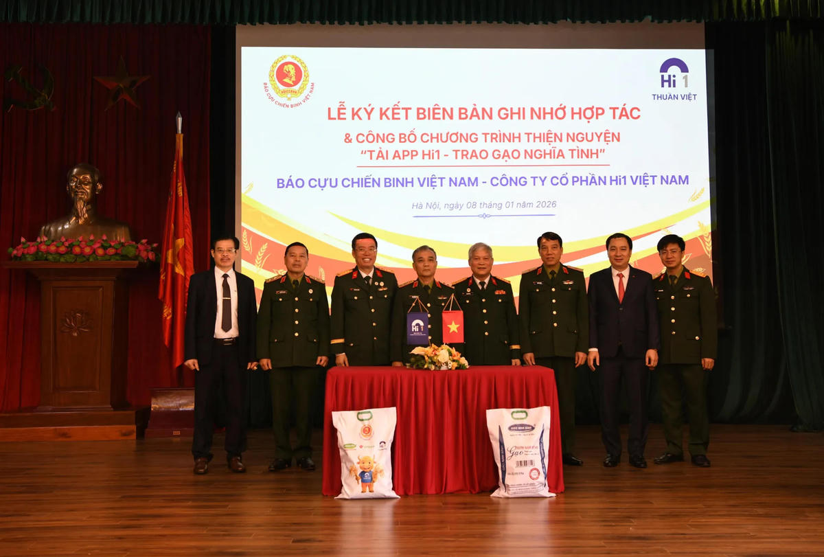 Báo Cựu Chiến binh Việt Nam và Công ty Cổ phần Hi1 Việt Nam Lễ ký Biên bản ghi nhớ hợp tác.