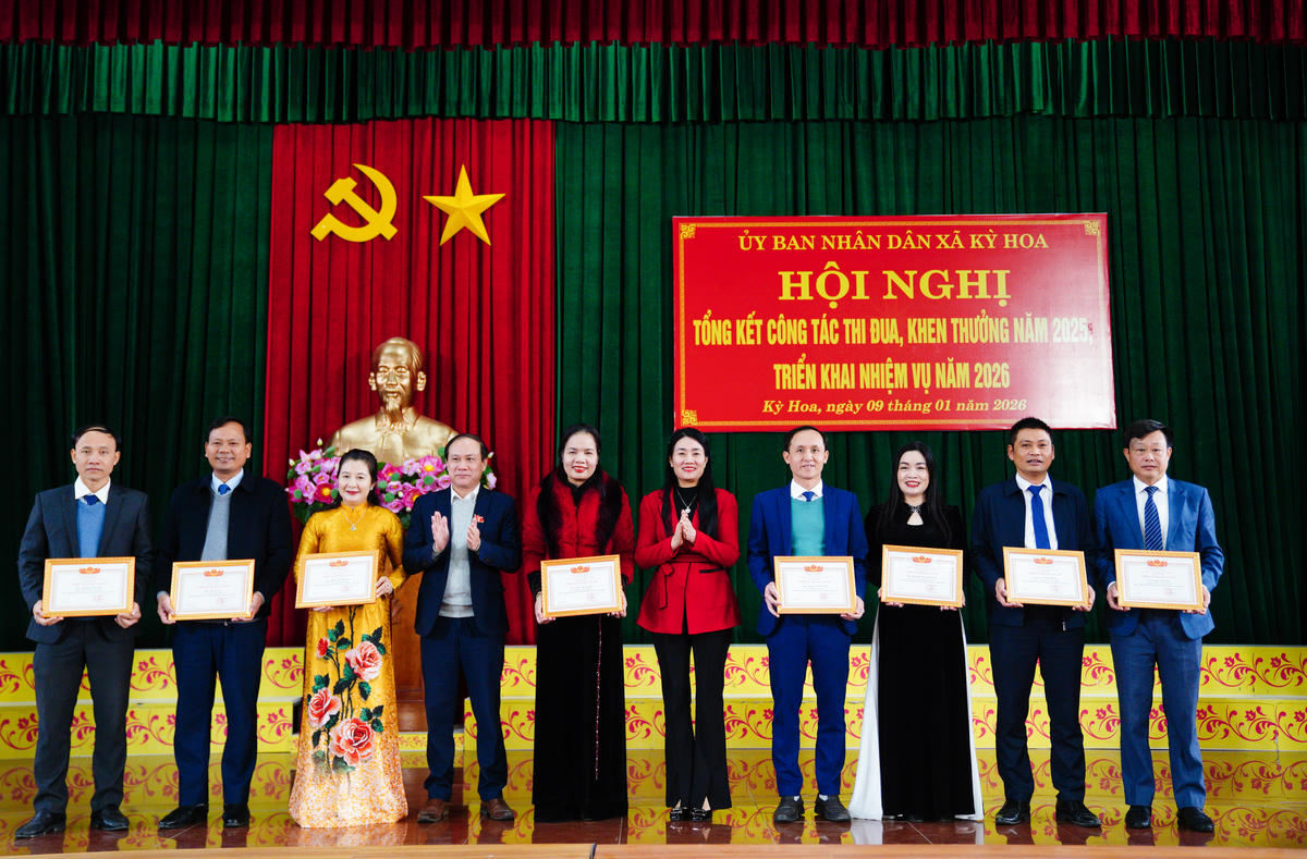 Xã Kỳ Hoa (Hà Tĩnh): Tổng kết thi đua gắn với tôn vinh điển hình tiêu biểu