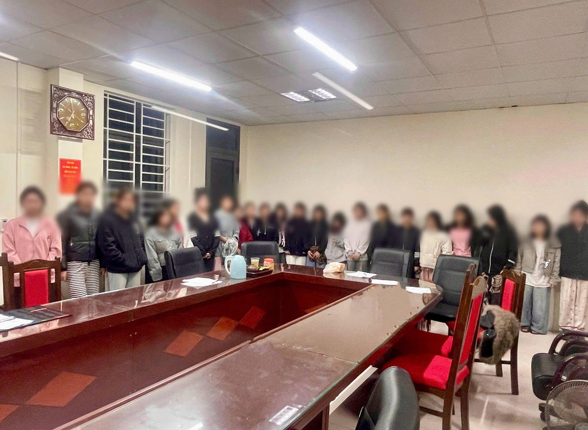 21 nạn nhân bị mua bán được giải cứu. Ảnh: ANTV Lào Cai.