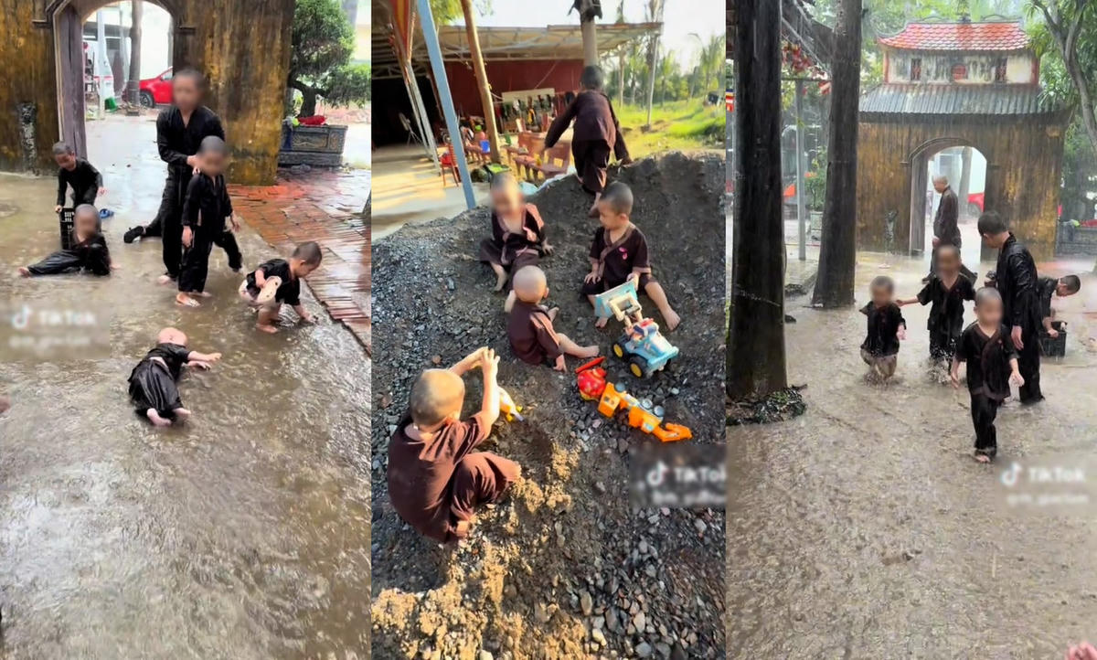 Trên kênh mạng xã hội của Trụ trì chùa Cẩm La có các clip quay trẻ em và công khai số tài khoản để người dân quyên góp.