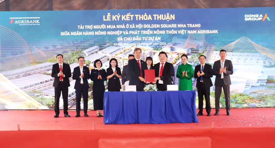 Ký kết thỏa thuận giữa Agribank Chi nhánh Khánh Hòa và Chủ đầu tư về tài trợ người mua nhà ở xã hội Dự án.