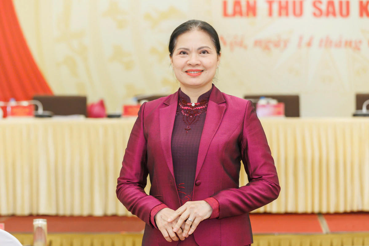 Đồng chí Hà Thị Nga - Ủy viên Trung ương Đảng, Phó Bí thư Thường trực Đảng ủy MTTQ, các đoàn thể Trung ương, Phó Chủ tịch - Tổng Thư ký UBTƯ MTTQ Việt Nam. Ảnh: Quang Vinh