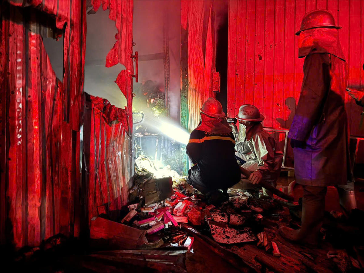 Hiện trường vụ cháy.