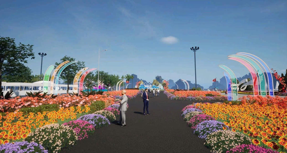 Quảng Ninh lần đầu ti&ecirc;n tổ chức Đại lộ hoa v&agrave; c&ocirc;ng nghệ &aacute;nh s&aacute;ng b&ecirc;n vịnh kỳ quan - Vịnh Hạ Long.