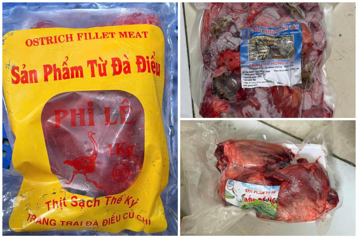 Các sản phẩm thực phẩm vi phạm. Ảnh: CA