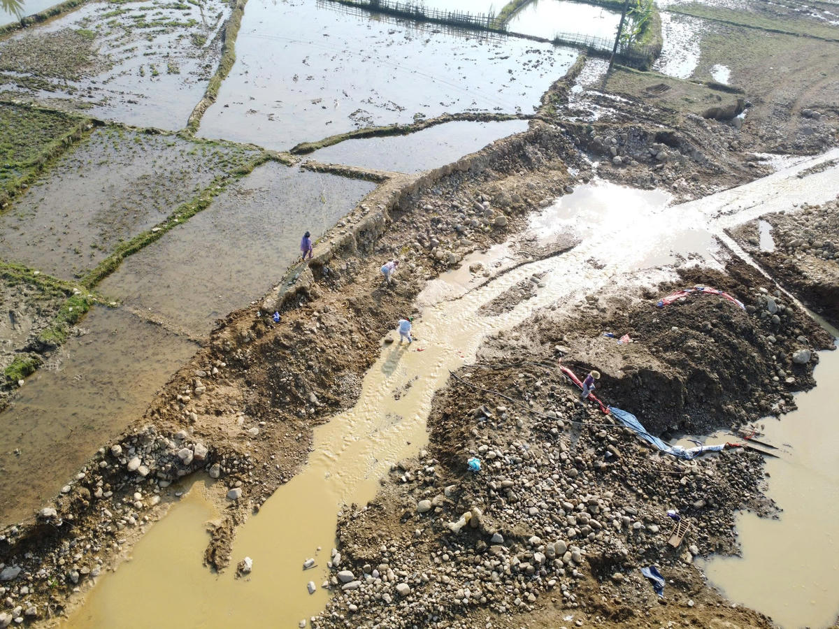 Hiện trường vụ việc. Ảnh: C.T.