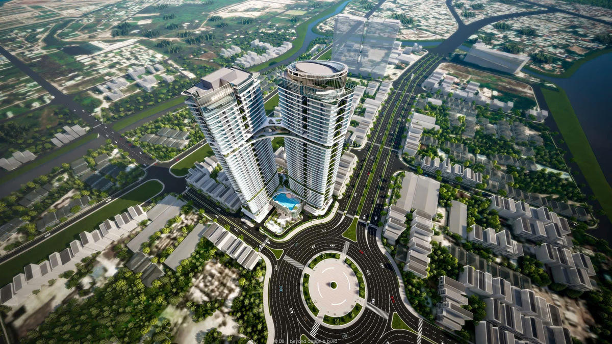 Phối cảnh dự án Emerald Boulevard nằm tại mặt tiền Quốc lộ 13. Ảnh: CĐT.