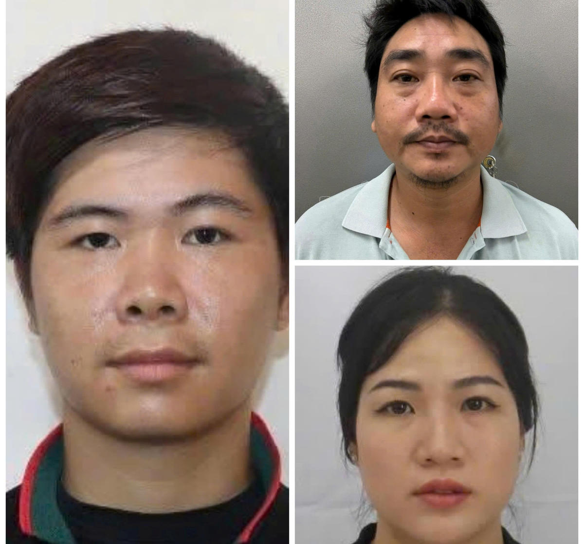 Chân dung các đối tượng có liên quan đến đường dây. Ảnh: CA.