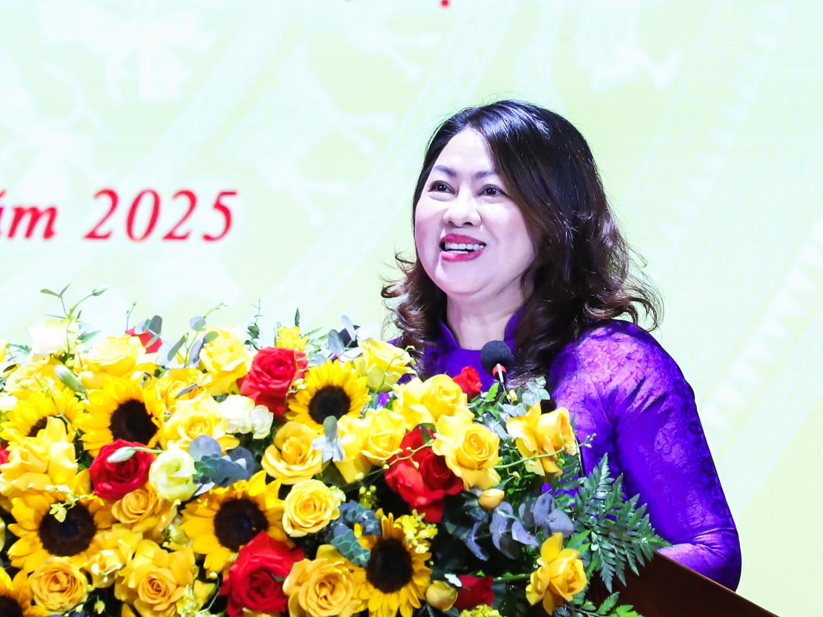 Bà Nguyễn Thị Thu Lan, Bí thư Đảng ủy phường Tam Kỳ chia sẻ về kỳ vọng Đại hội đại biểu toàn quốc lần thứ XIV của Đảng. Ảnh: CV.