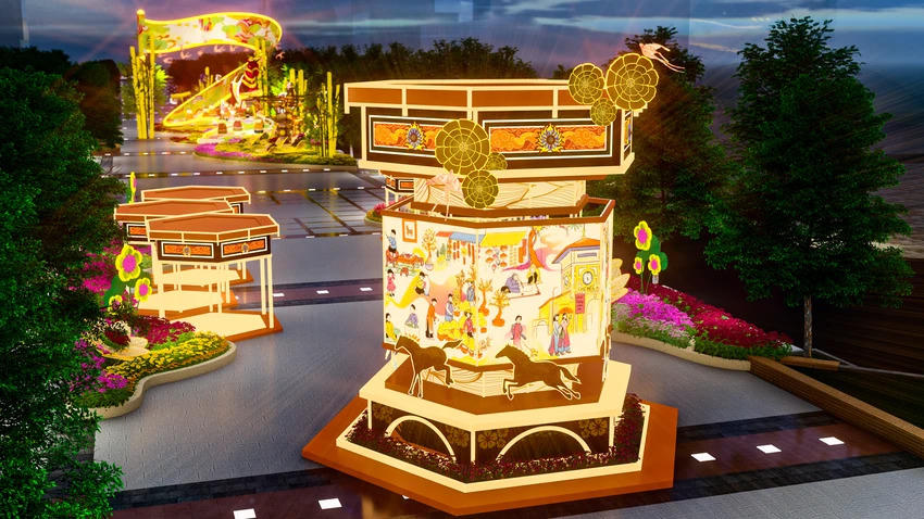 Đèn kéo quân khổng lồ sẽ có mặt tại khu vực "Rực rõ miền ký ức". Ảnh: BTC