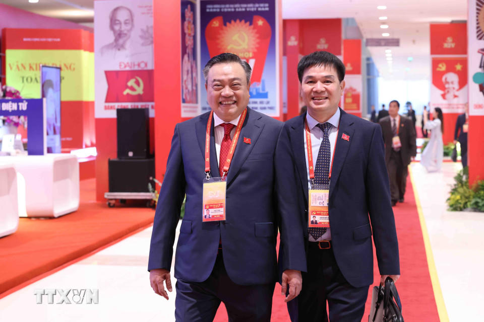 Các đại biểu đến dự Lễ khai mạc Đại hội. (Ảnh: TTXVN)