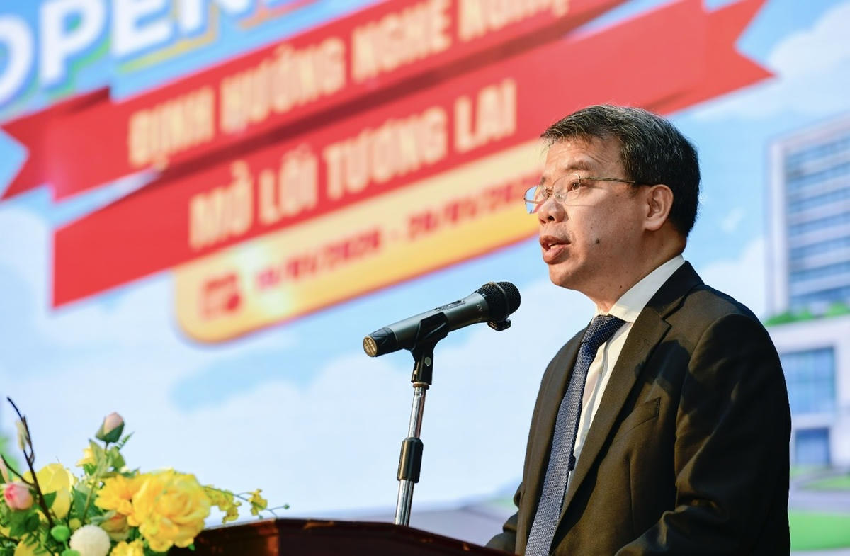 PGS.TS Nguyễn Quốc Huy – Giám đốc Học viện Y - Dược học cổ truyền Việt Nam phát biểu tại hội thảo.