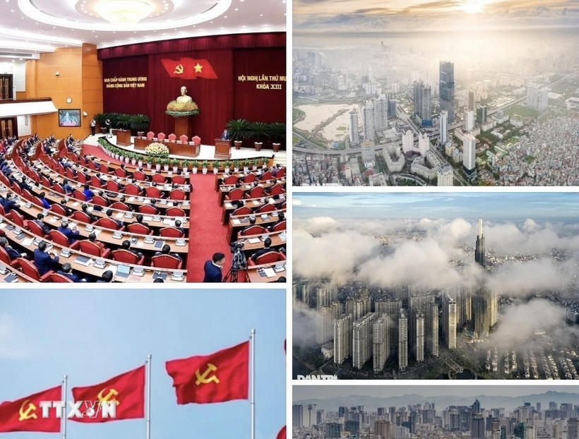 Bài viết "Đại hội Đảng XIV: Niềm tin và khát vọng phát triển" trên tờ Pasaxon. (Ảnh: Xuân Tú/TTXVN).