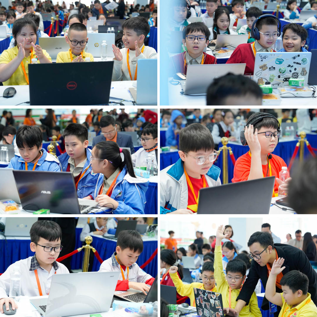 Các thí sinh tập trung cao độ trong suốt 120 phút đồng hồ để hoàn thành sản phẩm