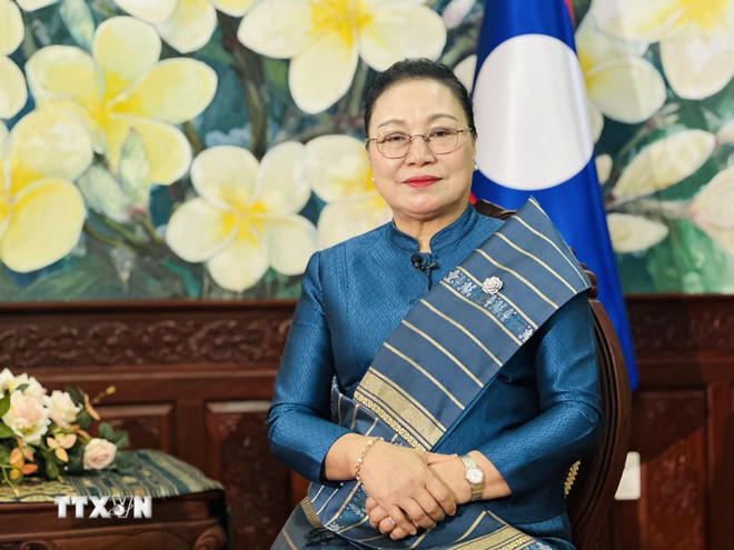Đại sứ Lào tại Việt Nam Khamphao Ernthavanh. (Ảnh: Việt Đức/TTXVN).