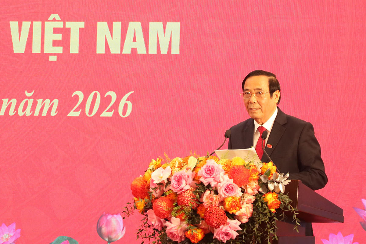 Chủ tịch Hội Người cao tuổi Việt Nam&nbsp;Nguyễn Thanh Bình phát biểu tại chương trình.