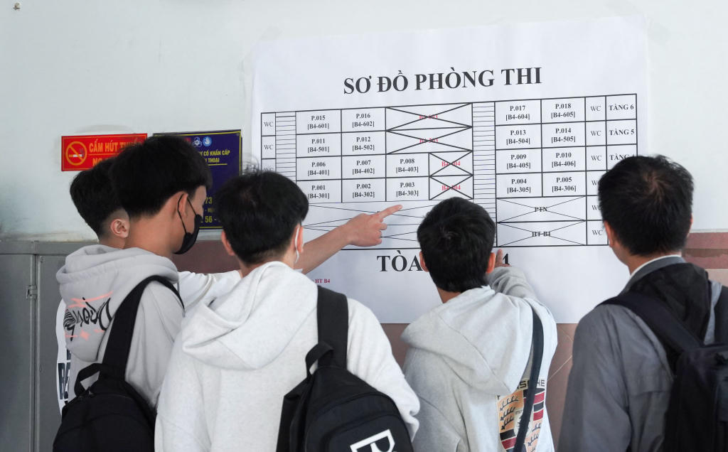 Thí sinh tham dự kỳ thi đánh giá năng lực do Đại học Quốc gia TPHCM tổ chức năm 2025. Ảnh: T.L.