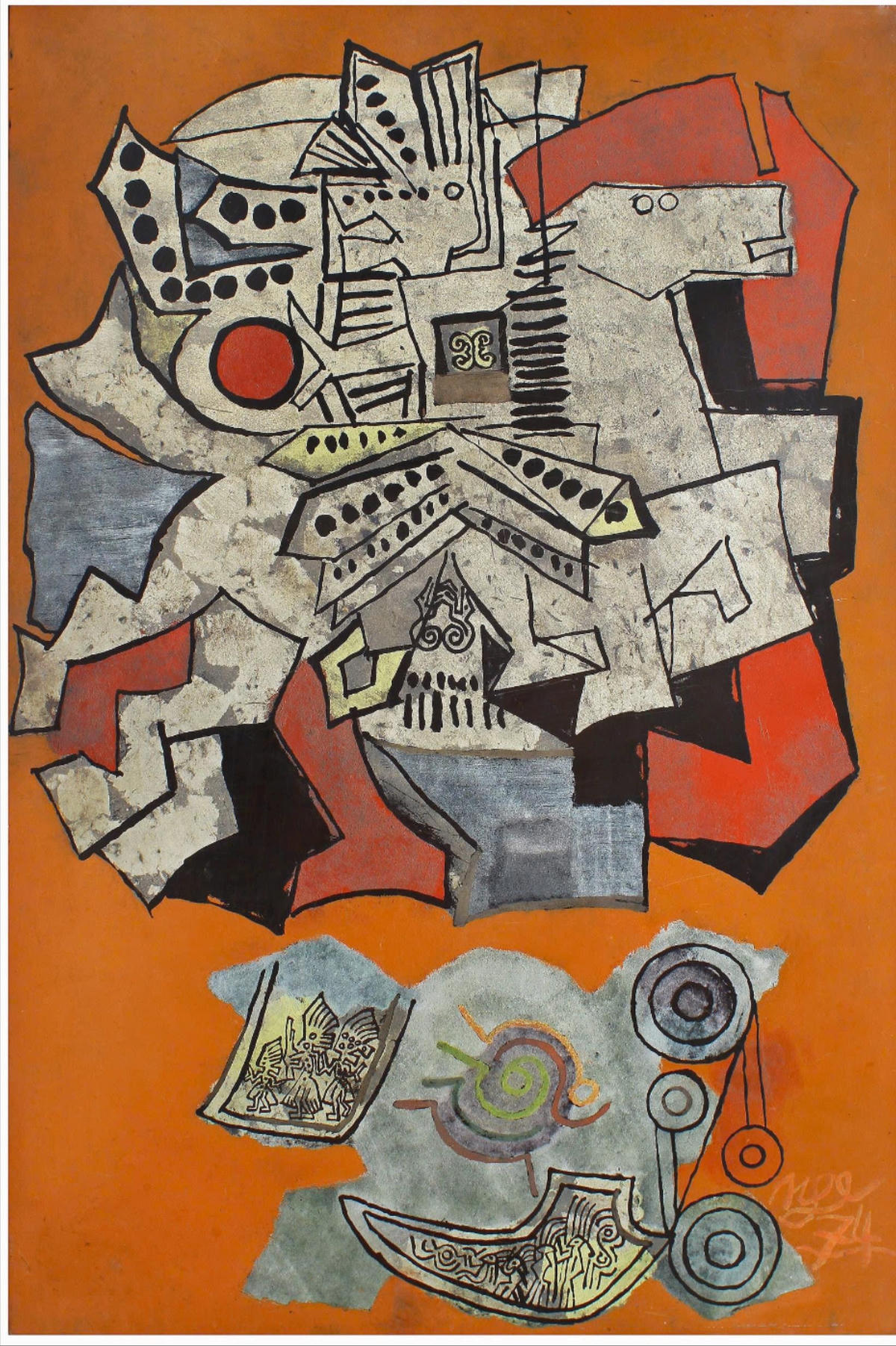 Tác phẩm "Gióng" của họa sĩ Nguyễn Tư Nghiêm (1974).   Ảnh: BTCC.