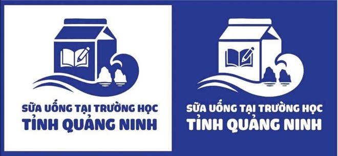 Mẫu logo nhận diện sản phẩm sữa học đường trường tại Quảng Ninh. Ảnh: Sở Giáo dục và Đào tạo tỉnh Quảng Ninh