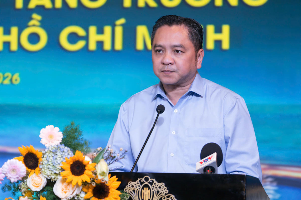 Ông Phạm Huy Bình – Giám đốc Sở Du lịch TP Hồ Chí Minh phát biểu tại hội thảo. Ảnh: H.H