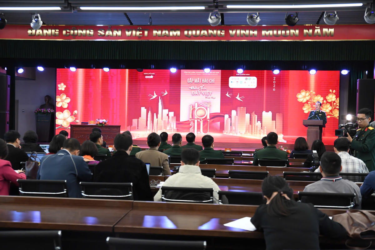 Toàn cảnh buổi họp báo thông tin về&nbsp;chương trình nghệ thuật - chính luận đặc biệt “Đường xuân đất Việt 2026 - Hội tụ”. Ảnh: Phạm Sỹ.