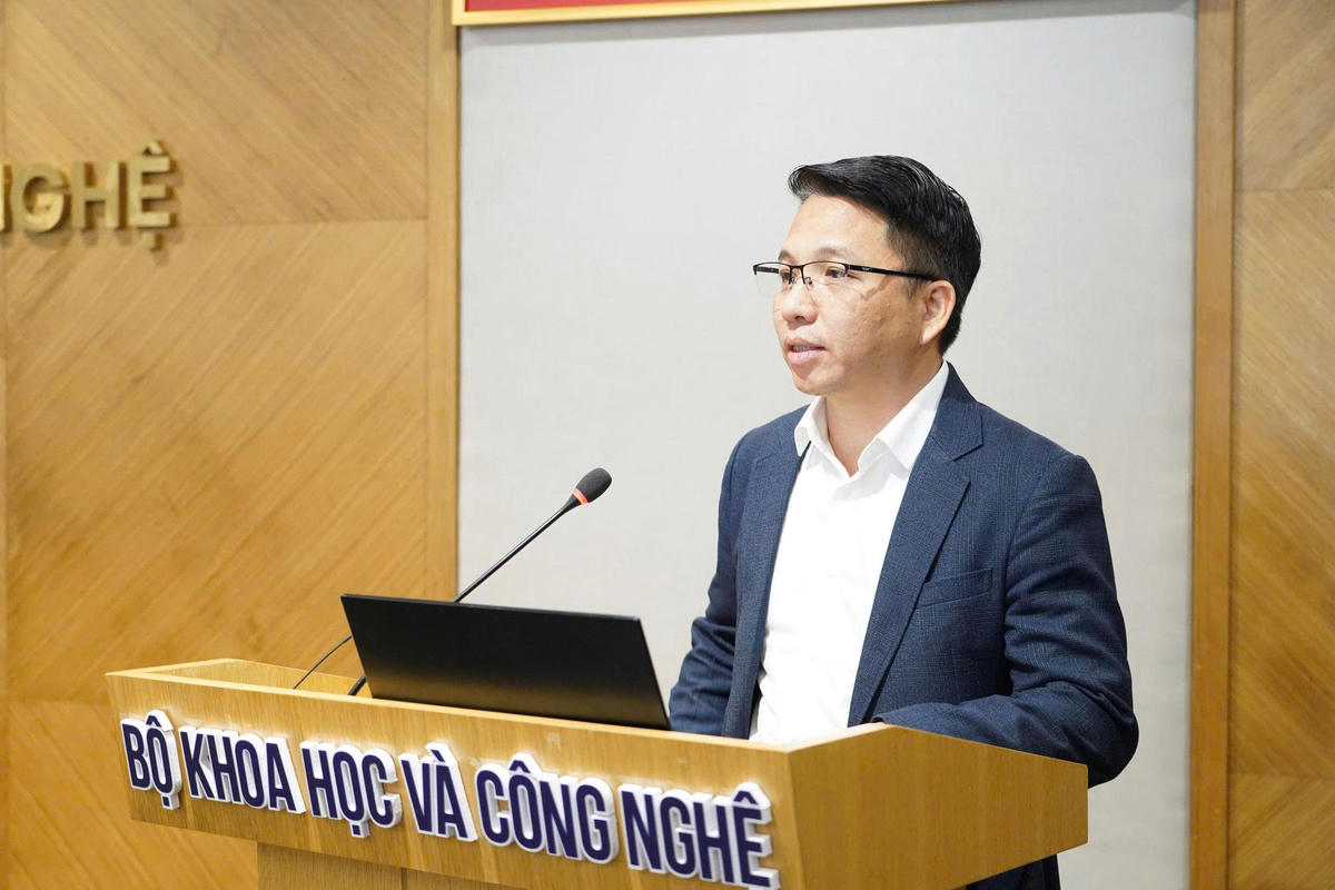 Ông Nguyễn Anh Tuấn,
Trường phòng quản lý chất lượng, Cục Công nghiệp công nghệ, Bộ Khoa học và Công nghệ phát biểu tại họp báo.